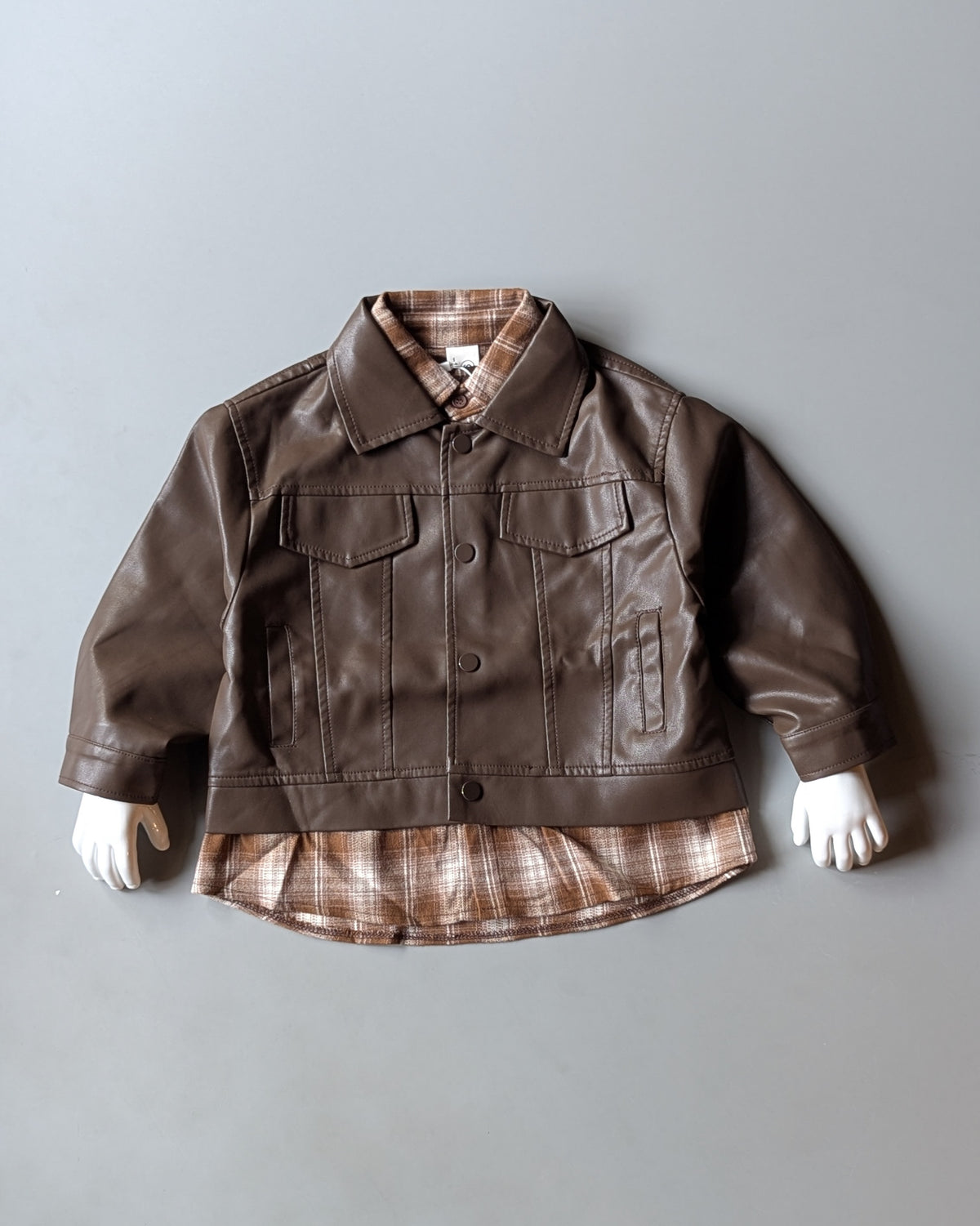 Unisex Full Sleeve Oversized Leather Jacket