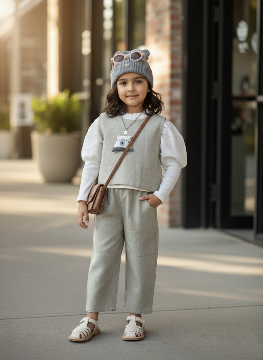 Girl's Full Sleeve Top with Pant Set