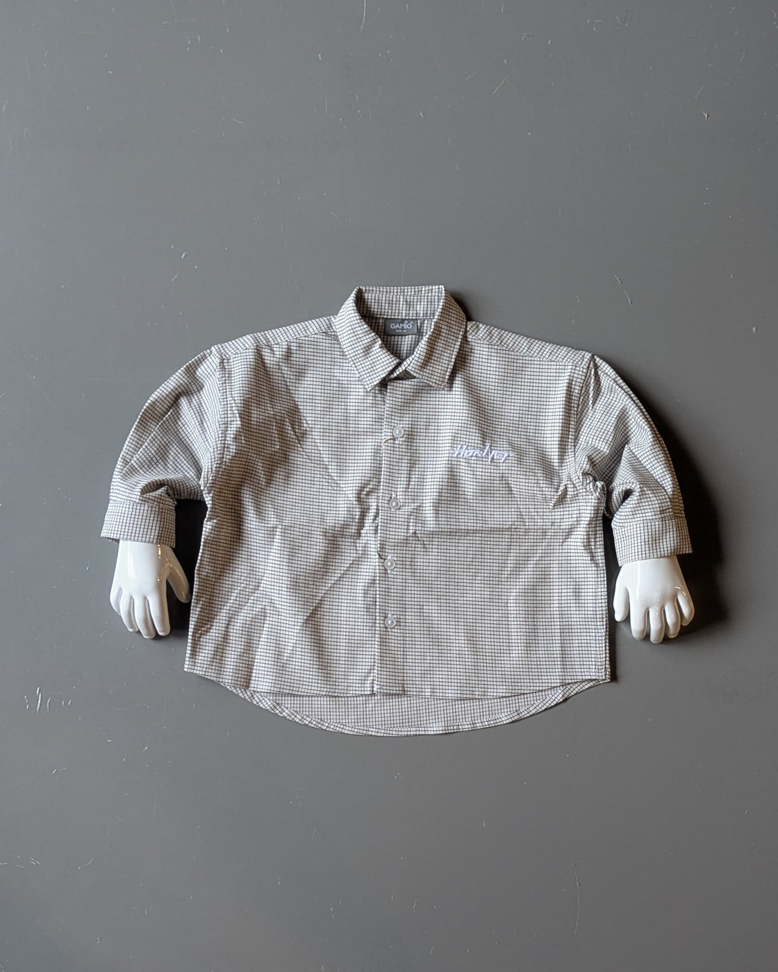 Full Sleeve Oversized Small Check Shirt