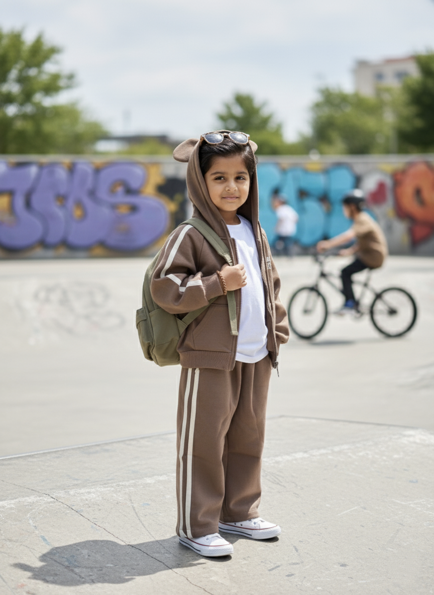 Unisex Full Sleeve Oversized Hooded Zipper Jacket and Pant Set