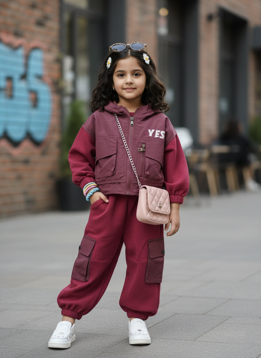 Unisex Full Sleeve Oversized Hooded Jacket and Pant set
