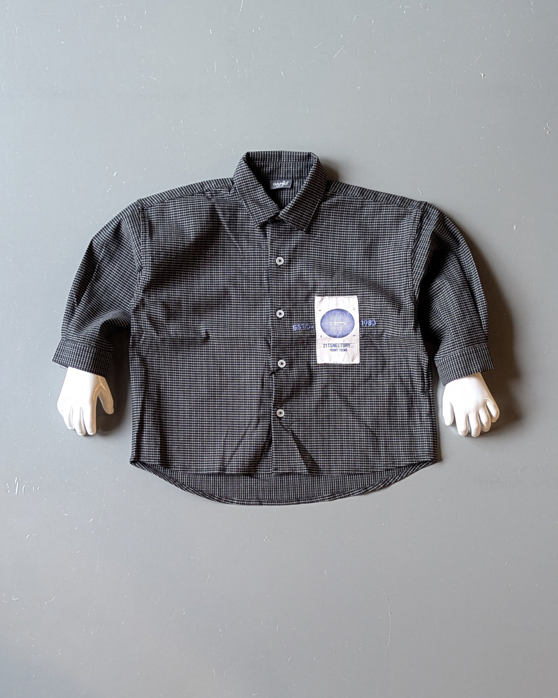 Full Sleeve Oversized Small Check Shirt