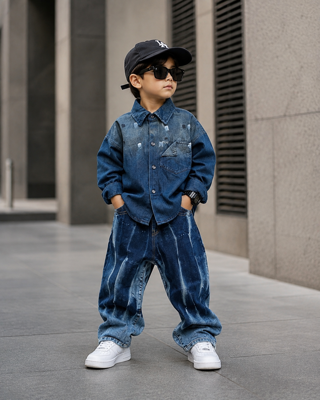 SHIMT04 Unisex Full Sleeve Oversized Denim Shirt