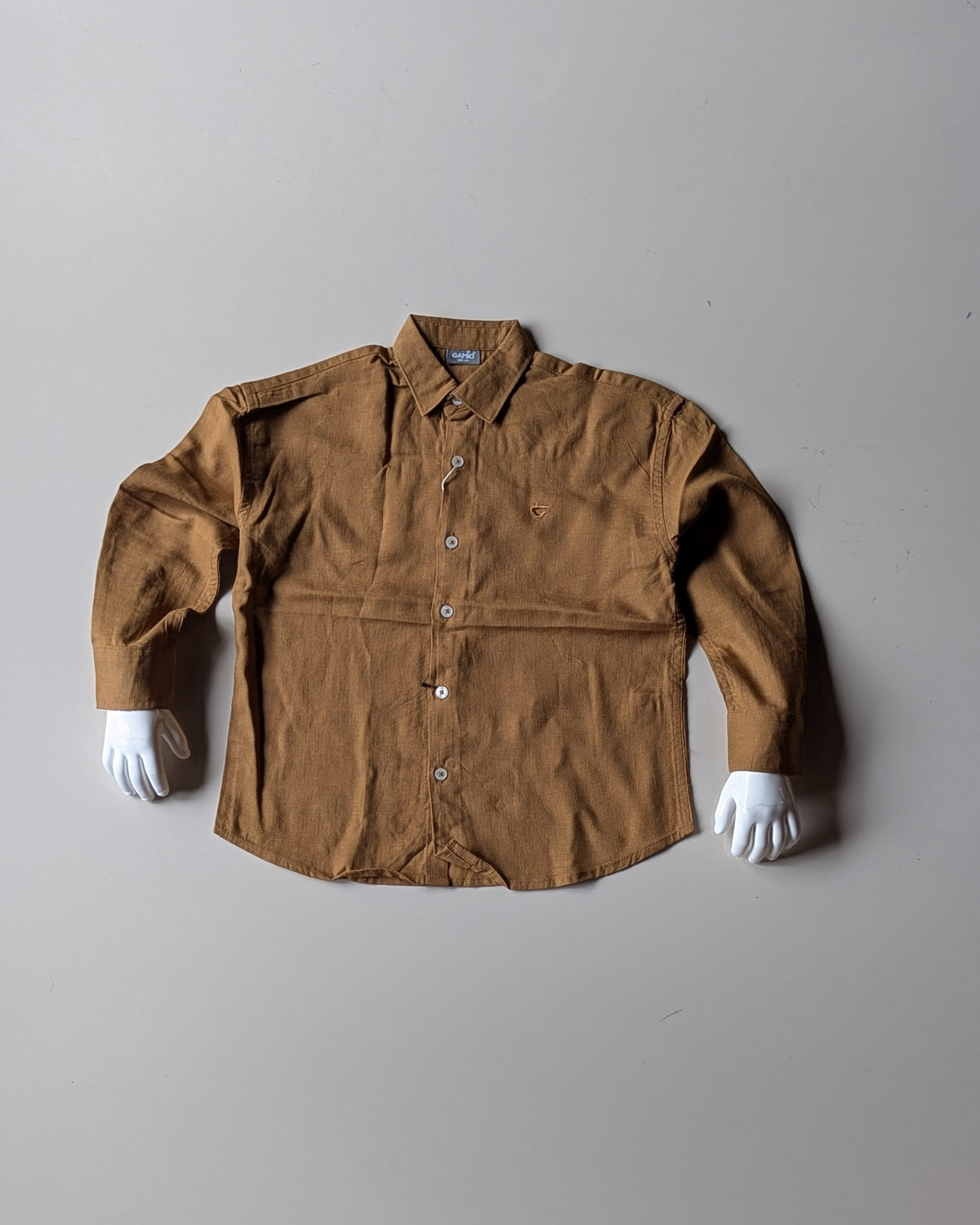 SHGMH012-4 Boys Full Sleeve Oversized Linen Shirt