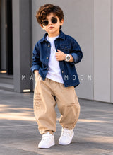 SHFS13 Boy's Full Sleeve Oversized Denim Shirt