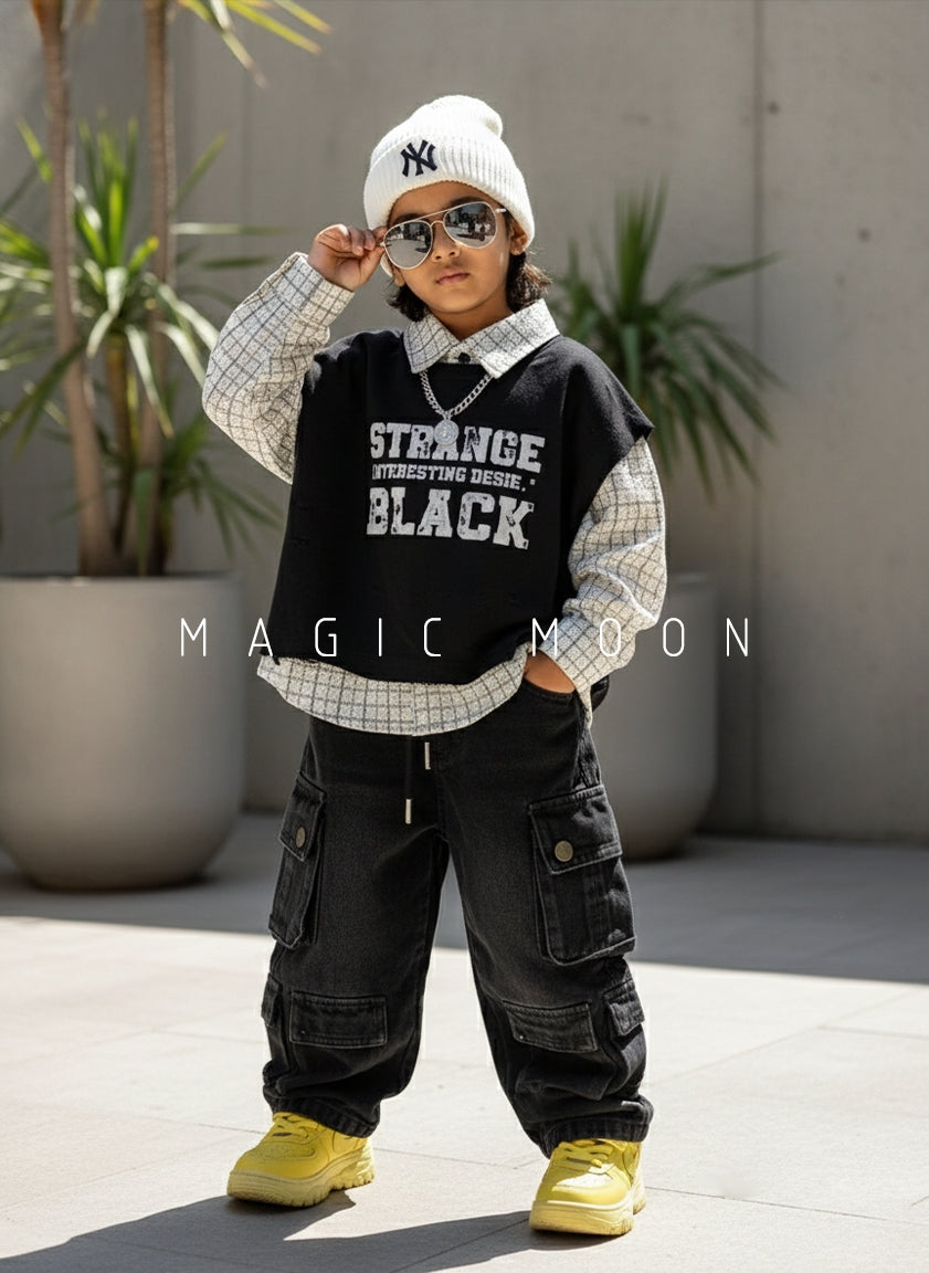 Unisex Full Sleeve Layered Look Oversized T Shirt