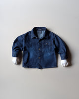 SHFS13 Boy's Full Sleeve Oversized Denim Shirt