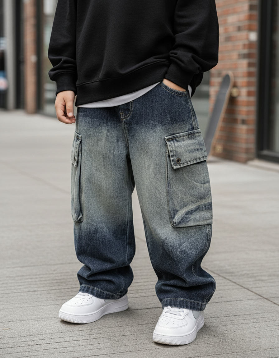Unisex Baggy Jeans with Side Pockets
