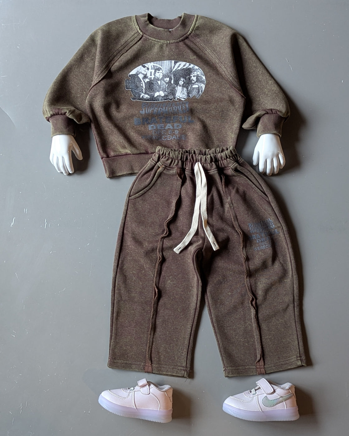 Unisex Full Sleeve Oversized T Shirt with Wide Leg Pant Set