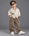STIM162 Boys Full Sleeve Oversized Shirt with Cotton Super Baggy