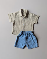 NB02 Boys Half Sleeve Shirt with Shorts Set