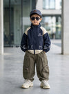 JKT01 Unisex Color Block Full Sleeve Oversized Jacket