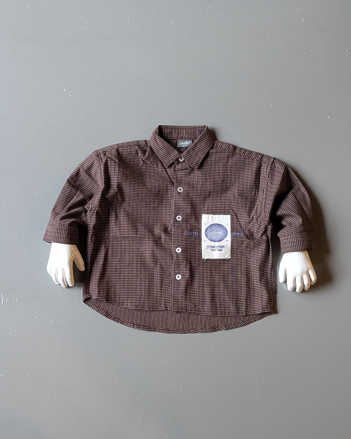 Full Sleeve Oversized Small Check Shirt