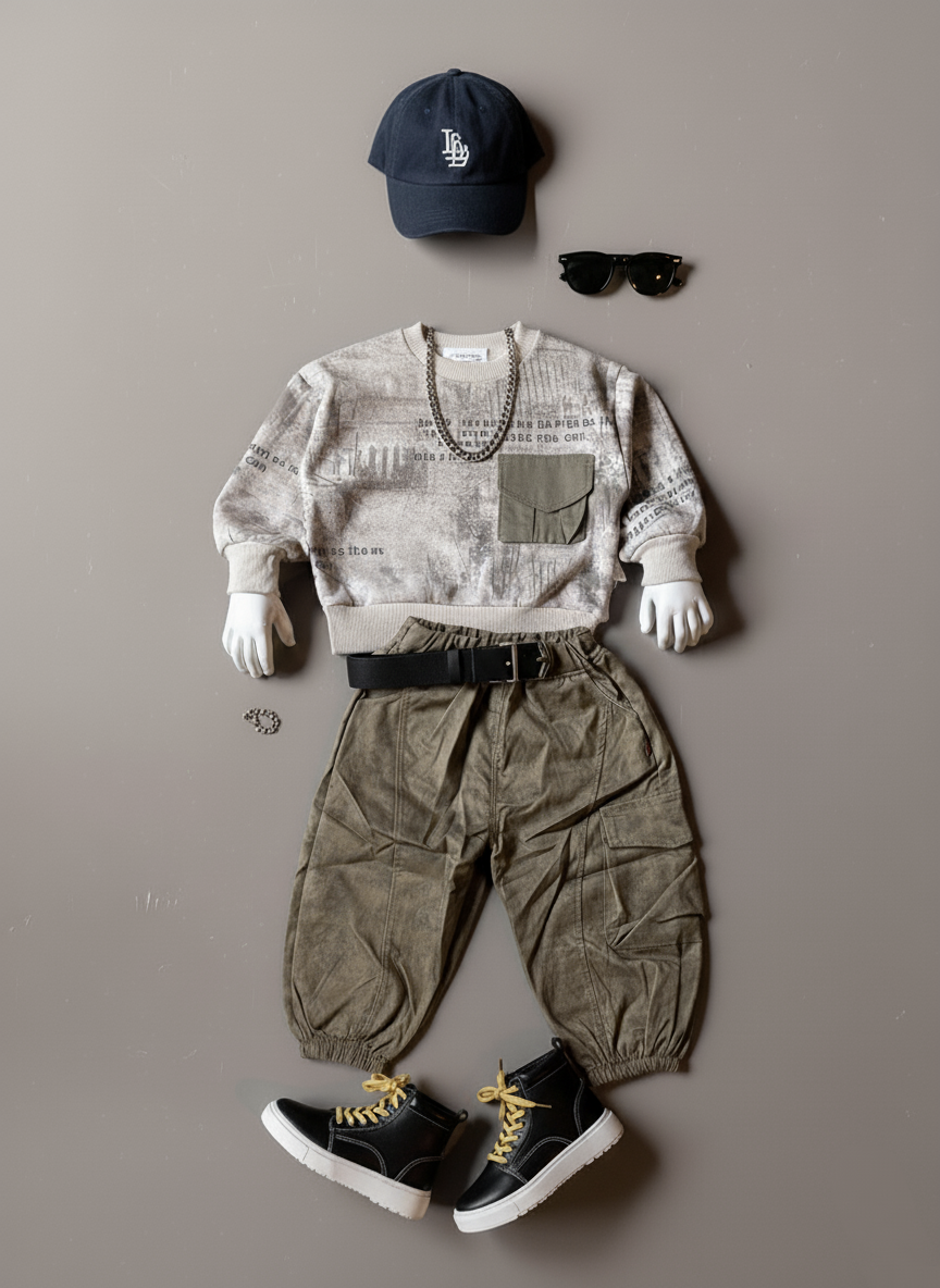 Unisex Full Sleeve Oversized T Shirt and Pant Set