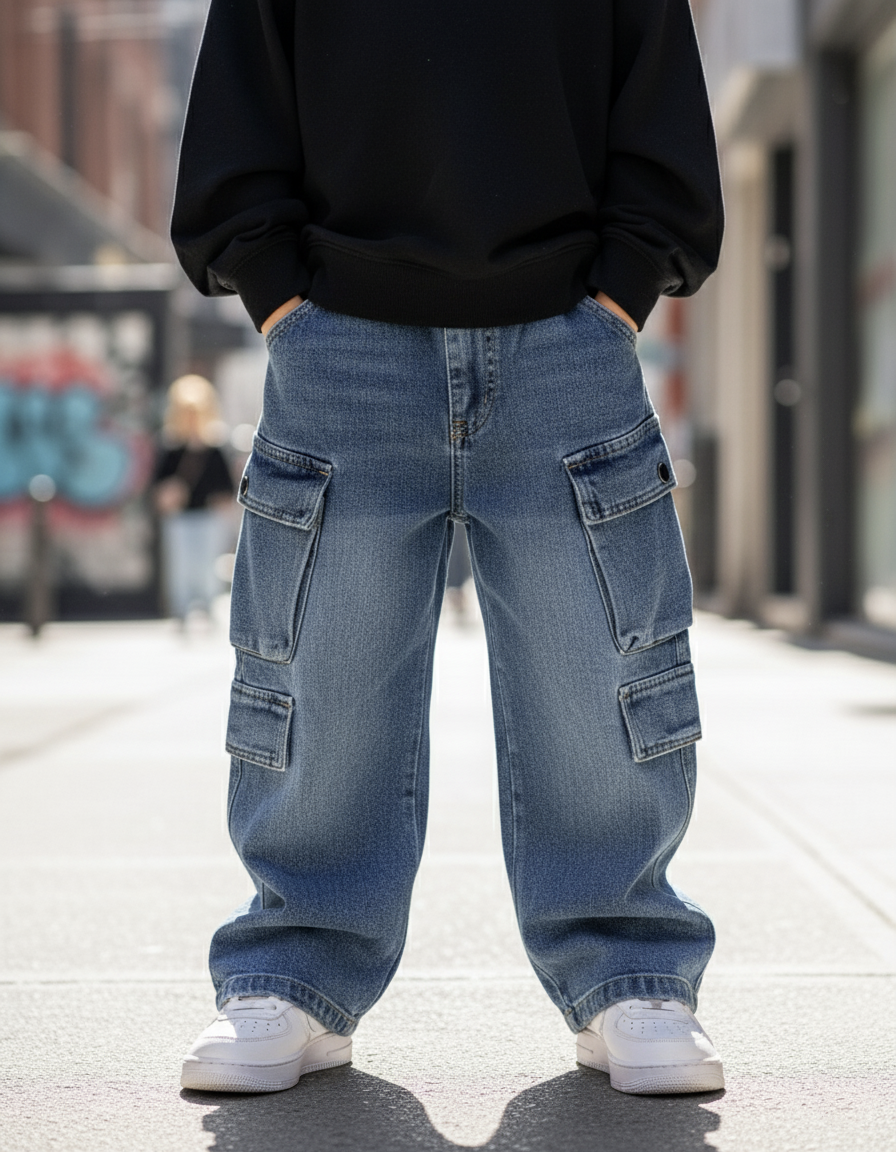 Unisex Cargo Baggy Jeans