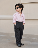SHGMH04-02 Boys Full Sleeve Oversized Striped Shirt