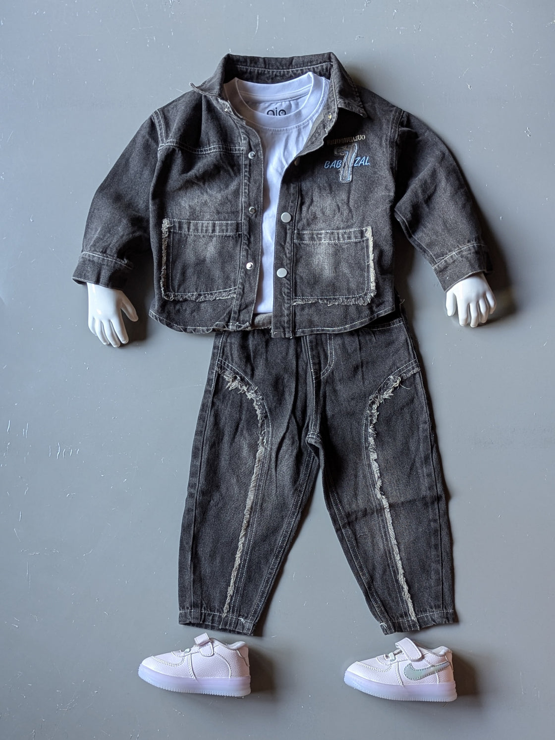Unisex Full Sleeve Oversized Denim Jacket and Pant Set ( No Inner T Shirt Included)