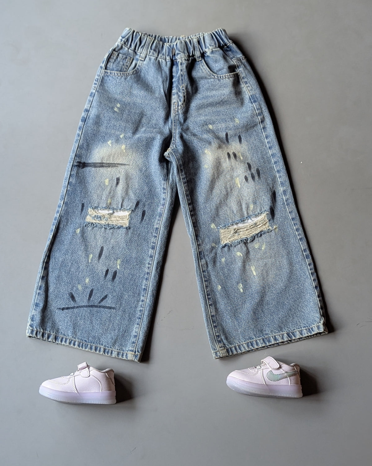 JN1001 Unisex Distressed Baggy Jeans