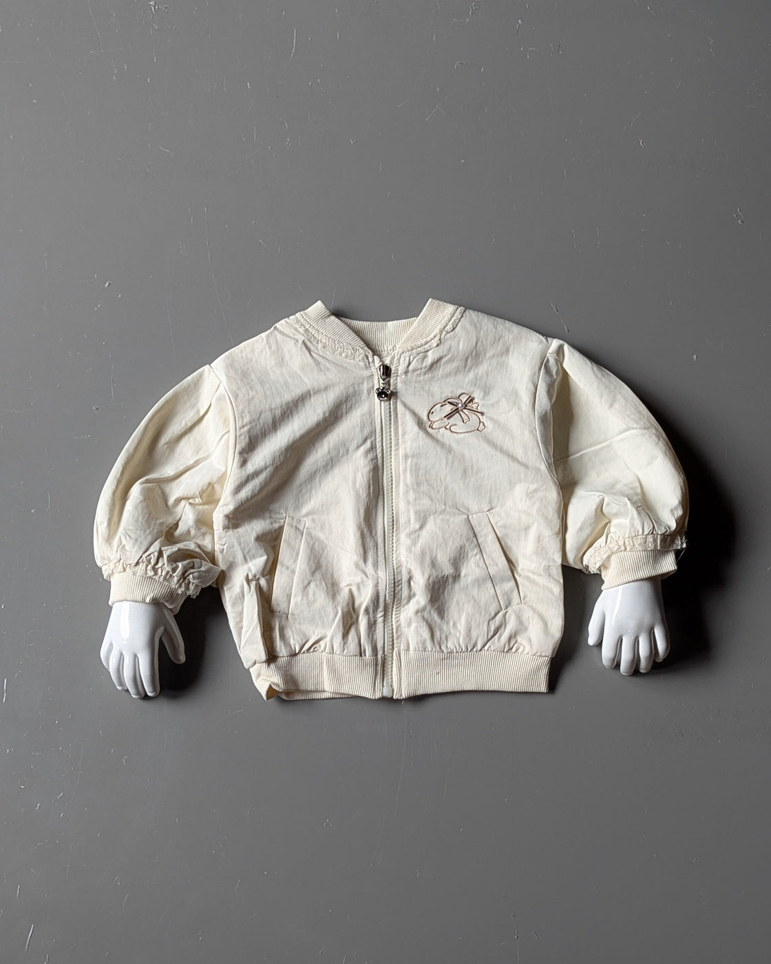 Girl's Crew Neck Full Sleeve Zipper Jacket