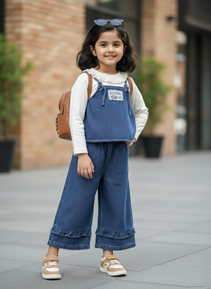 Full Sleeve T Shirt, Denim Vest and pant set