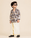 SHGMH02-01 Boys Full Sleeve Oversized Floral Print Shirt