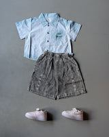 ST101 Unisex Half Sleeve Oversized Shirt with Shorts Set