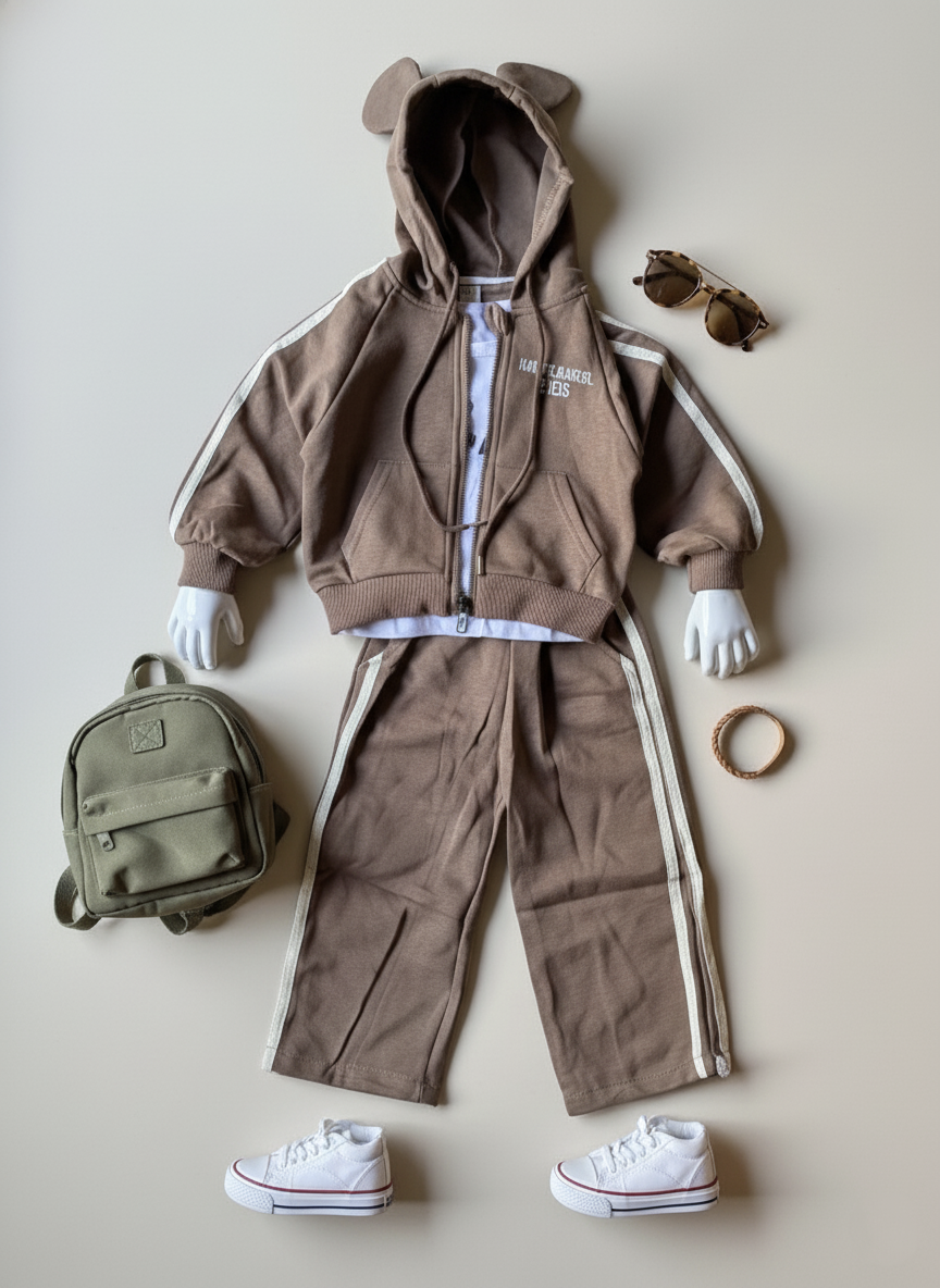 Unisex Full Sleeve Oversized Hooded Zipper Jacket and Pant Set