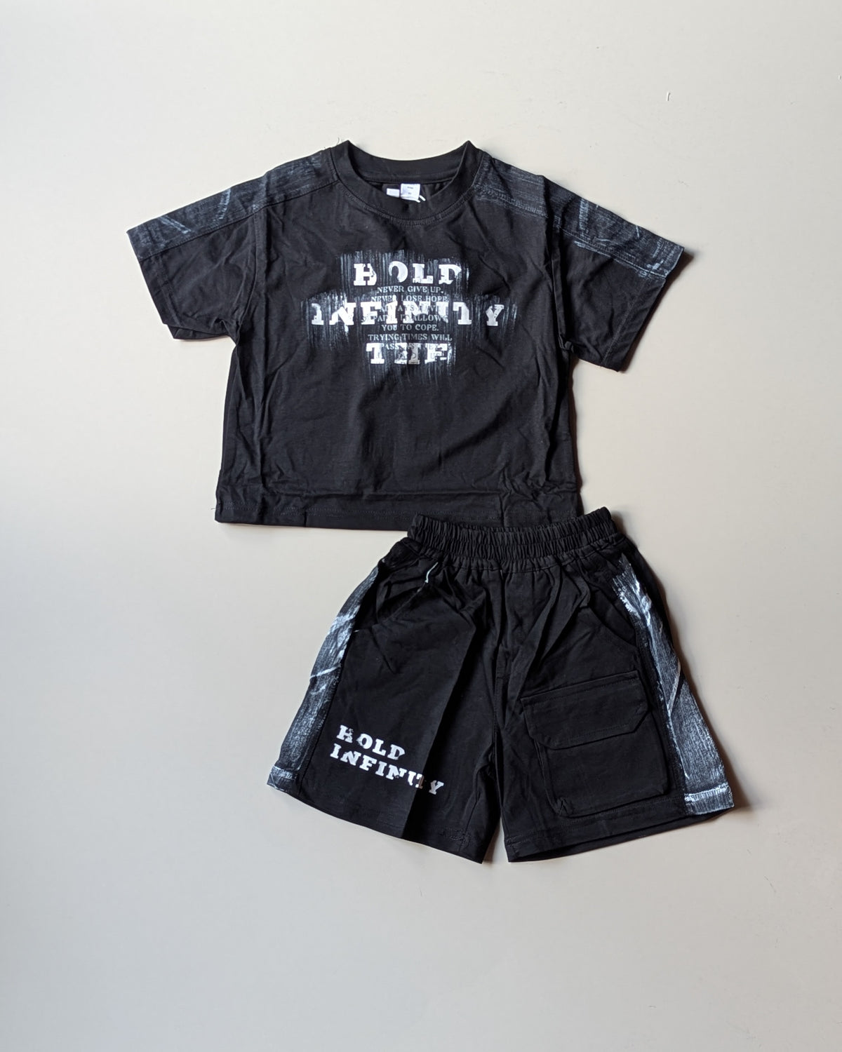 ST105 Unisex Half Sleeve Oversized T Shirt and Shorts Set