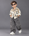 STIM162 Boys Full Sleeve Oversized Shirt with Cotton Super Baggy