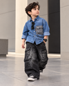 SHDMD101-01 Boys Full Sleeve Oversized Denim Shirt