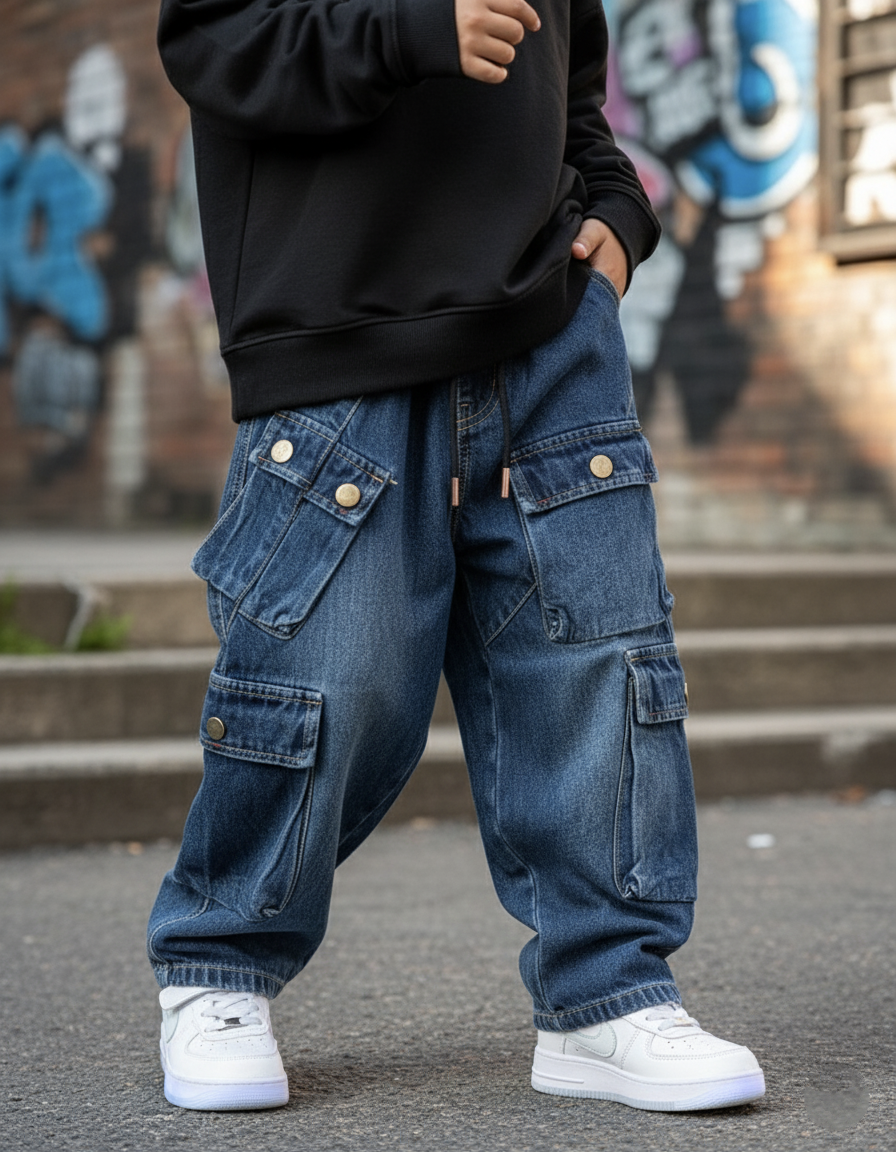 Unisex Cargo Baggy Jeans