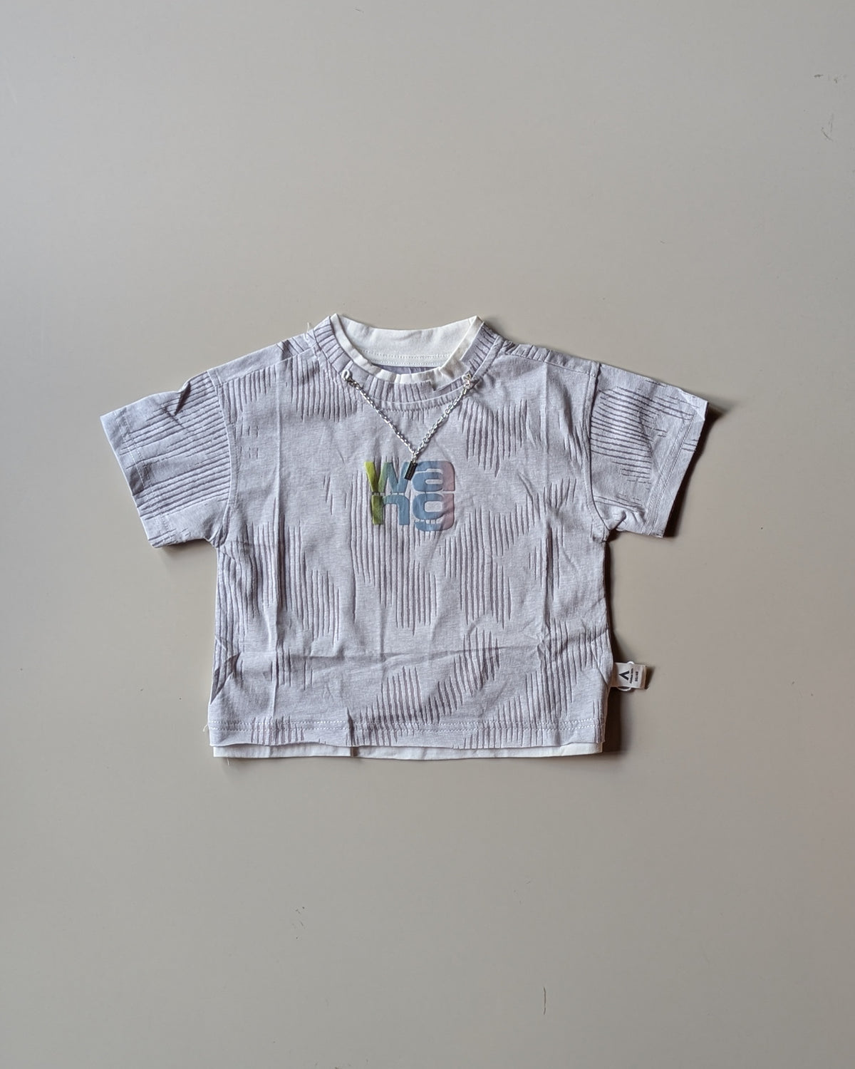 TSHIMZ02-01 Unisex Half Sleeve Oversized T Shirt with Attached Chain