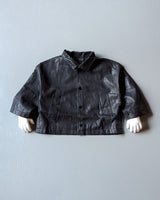 Unisex Full Sleeve Oversized Leather Jacket