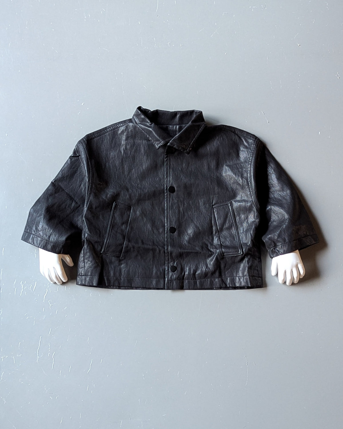 Unisex Full Sleeve Oversized Leather Jacket