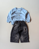 TSHCMB08 Unisex Full Sleeve Oversized T Shirt with Super Baggy Jeans