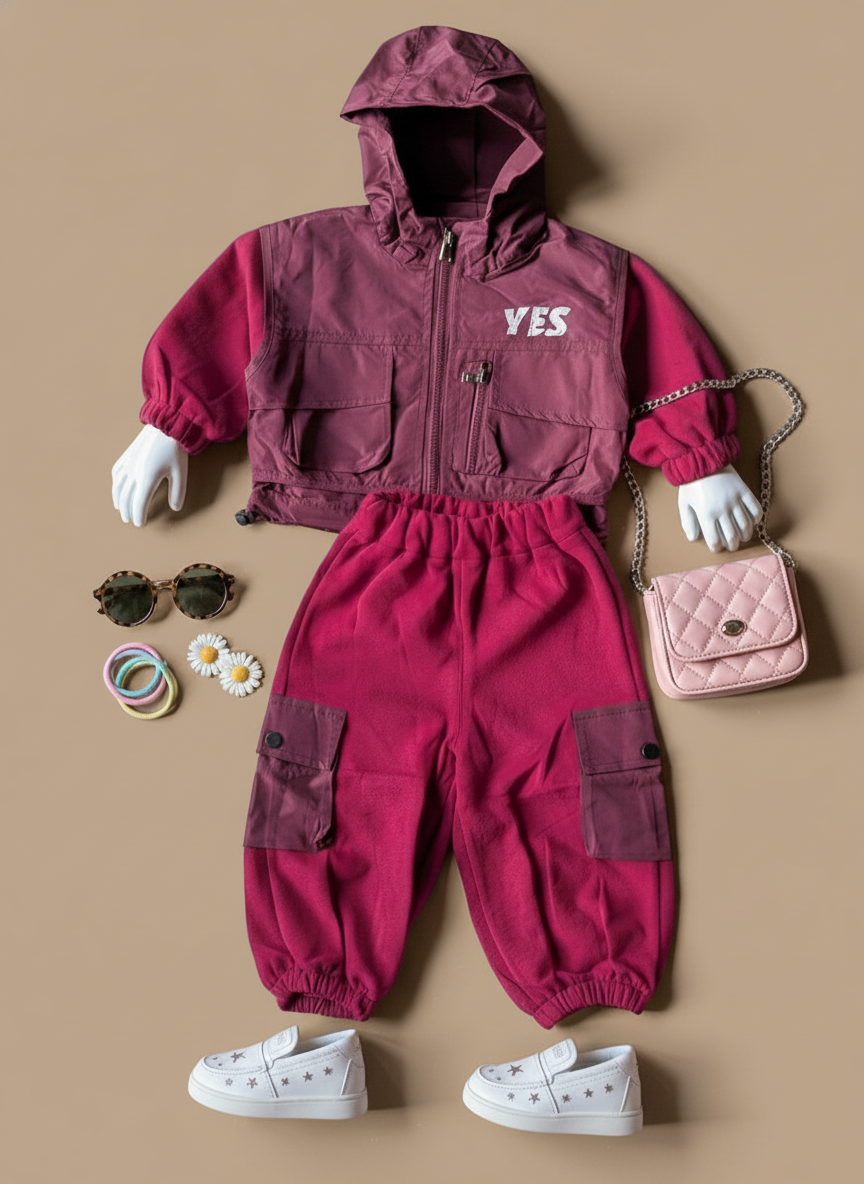 Unisex Full Sleeve Oversized Hooded Jacket and Pant set