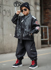 Unisex Full Sleeve Oversized Leather Jacket