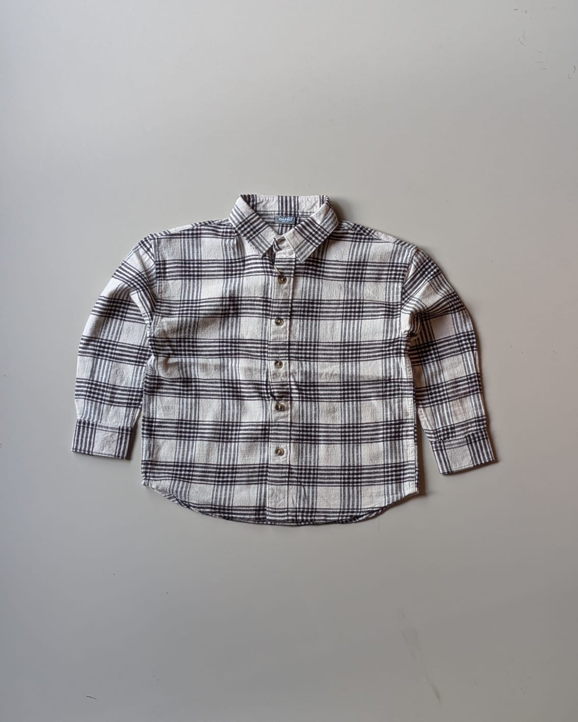 SHGME02-02 Boys Full Sleeve Oversized Check Shirt