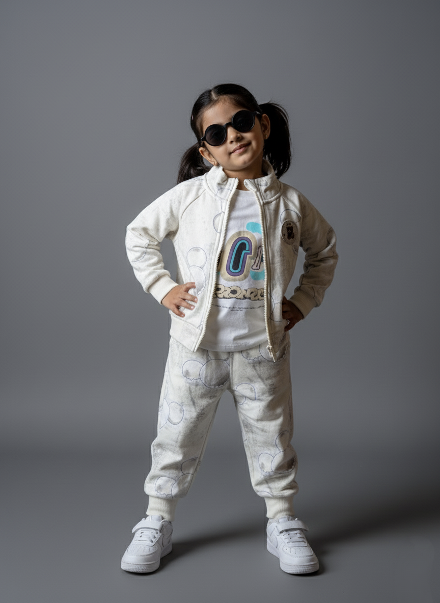 Unisex Full Sleeve Jacket, Inner T Shirt with Pant Set