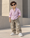 SHTCD01-02 Boys Full Sleeve Oversized Solid Colour Shirt