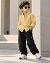 SHTCD01-01 Boys Full Sleeve Oversized Solid Colour Shirt