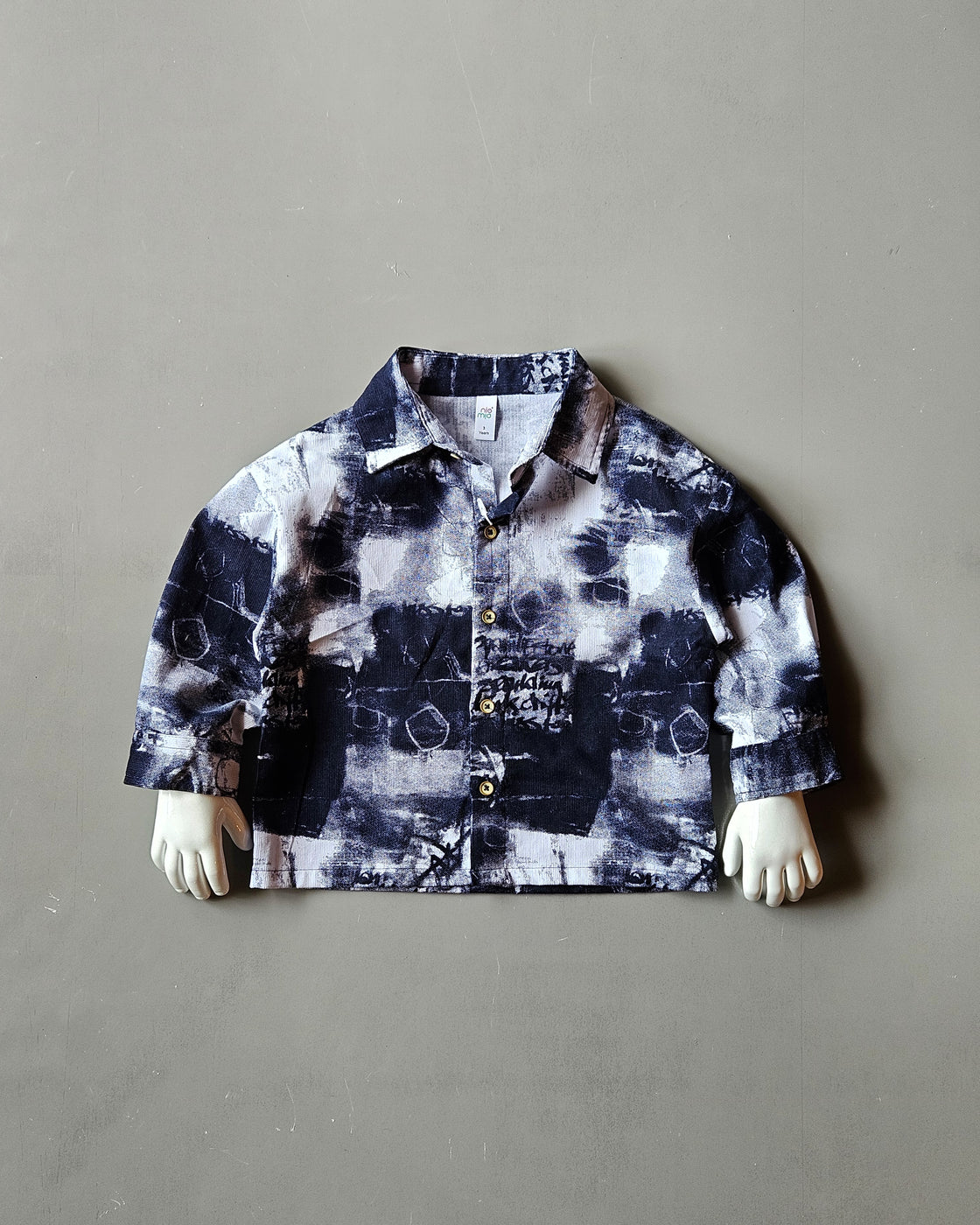 Boys Full Sleeve Tie - Dye Pattern Shirt