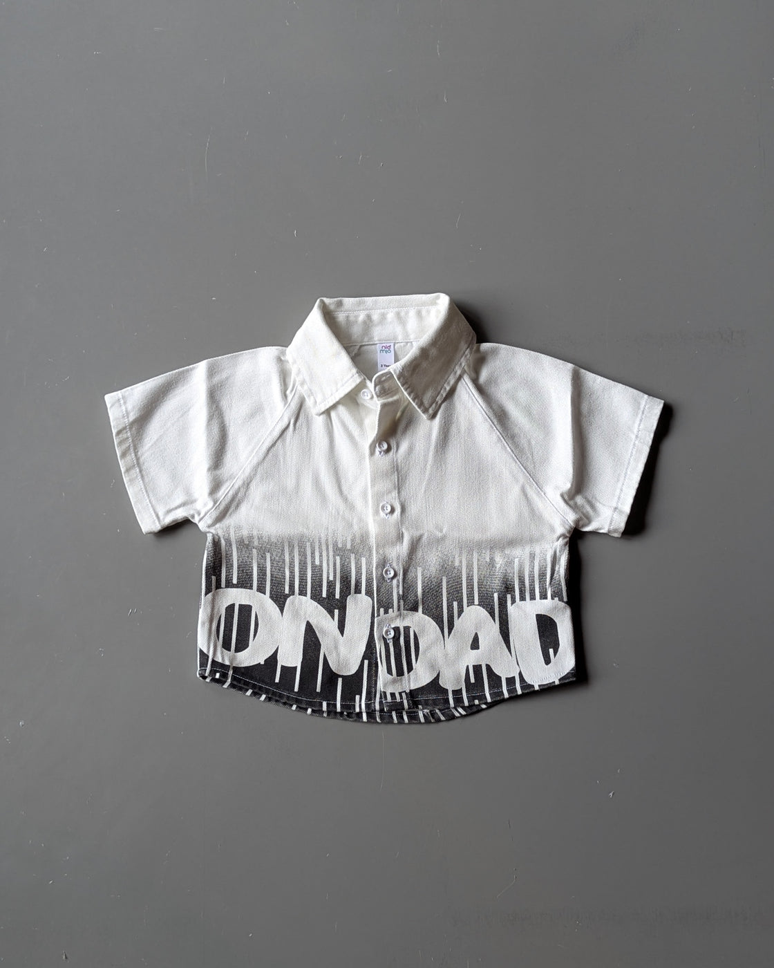 Boys Half Sleeve Hem Printed Shirt