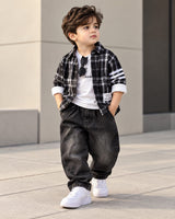 STIM129 Unisex Full Sleeve Oversized Shirt with Inner T Shirt and Pant Set