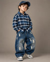 STIM139 Boys Full Sleeve Oversized Shirt with Baggy Jeans