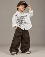 STIM136 BoysFull Sleeve Oversized Shirt with Cotton Super Baggy