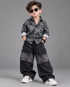 STIM152 Boys Full Sleeve Oversized Shirt with Super Baggy Jeans