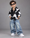 STIM144 Boys Full Sleeve Oversized Shirt with Baggy Jeans