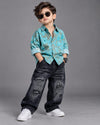 STIM143 Boys Full Sleeve Oversized Shirt with Baggy Jeans