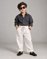 SHGMU04-01 Boys Full Sleeve Oversized Check Shirt
